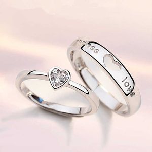 Love and beauty couple ring a pair of men and women silver plated trendsetter student personality love ring proposal gift