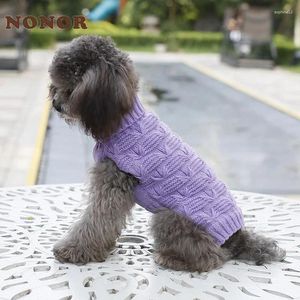 Hundkläder Turtleneck tröjor för små och medelstora hundar Katter Chihuahua Vest Soft Yorkie Jacket Varma husdjurskläder vinter