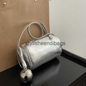 Umhängetaschen 2024 Neue Glocke Zylindrische Tasche Aal Muster Eimer Einzelne Umhängetasche Kleine H240401