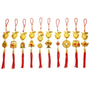 Dekorative Figuren Chinesisches Jahr Anhänger Bonsai Hanging Dragon Ornament Car Spring Festival Dekorationen gemischter Stil