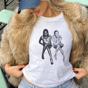 女性のTシャツハイストリートサマーセクシートップ