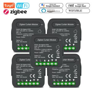 Kontroll Tuya Zigbee / WiFi Curtain Switch Module för rullluckor Gindningar Motor Smart Home Voice Remote Control för Alexa Google Home