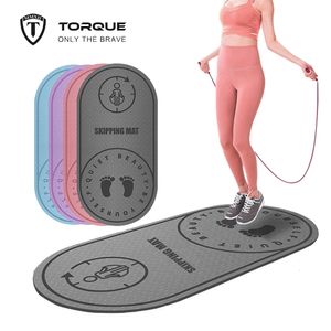 Anti-noise Jump Rope Mat Exercise Shock Absorption Yoga Mat High Density Board Outdoor Gym Sports TPE Skipping Mat for Fitness 240326