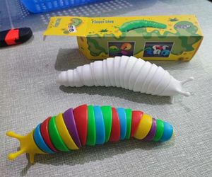 Slug Caterpillar 7,5 tum leksak flexibel artikulerande stimma artikulerade stretchs sensoriska leksaker för autistiska barn vuxna spel7739741