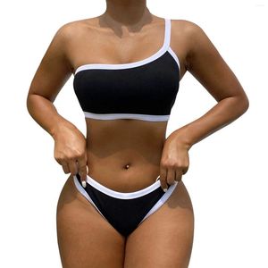 Kobiety bikini stroju kąpielowego ustawione jeden pasek seksowny ciasny podzielony strój kąpielowy High Elastyczność Sports Bra Top