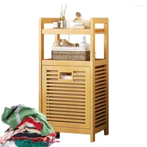 Laundry Bags Hamper With Shelf Bathroom Rack Multi-functional Baskets Multi-layer Division Grid Storage Basket Living Room