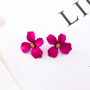 Dangle Brincos Estilo Coreano Flor Bonito Para As Mulheres 2024 Moda Doce Mulher Brinco Atacado Jóias Coloridas Ear Studs