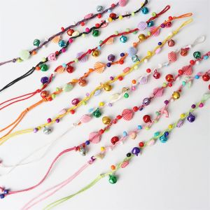 Bangles Women's Fashion 30pcs/Lots Handmade Rope Bell Shell Cuff Bracelet Jewelry Mix Style Size Adjustable