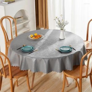 Table Cloth Plain Cotton And Linen Round Tablecloth Solid Color Cover For Dining Tea Home