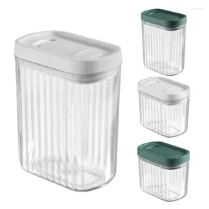 Storage Bottles Sealing Kitchen Jars Small Tank With Bamboo Cover Sealed Food Container For Flour Cereal Sugar Accessories