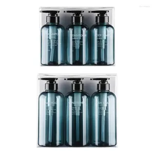 Garrafas de armazenamento 3 PCS Liquid Soap Dispenser Bottle Set Grande Capacidade Mão Shampoo Chuveiro Gel Lavagem Corporal Viagem ao ar livre para cozinha