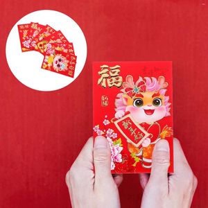 Present Wrap Hong Bao kuvertår av drake Lucky Money Cash Hongbao omsluter barn vårfestficka