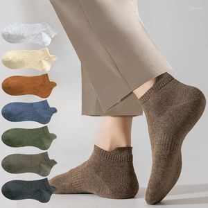 Men's Socks 5Pairs/Lot 95% Pure Cotton Men Business Anti-bacterial Ankle Soft Breathable Spring Summer Low Tube Casual Sock