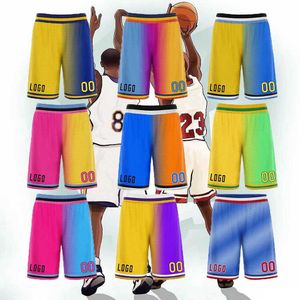 Mäns shorts Grandiant Custom Basketball Shorts med sublimeringstryck broderi nummer Tracksui Sportwear Womens Lticolor Size S-4XLC240402