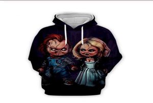 Wholemen Cadılar Bayramı Child039s Play of Chucky Doll Bride 3D Baskı Hoodies Unisex Sweatshirt Sıradan Pullover Traursuit XLR011256309