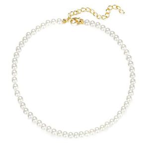 Gorący vintage Pearl Naszyjnik Panie Prosty temperament moda Mała przezroczystość z koralikami krótki prezent świąteczny Pearl Choker