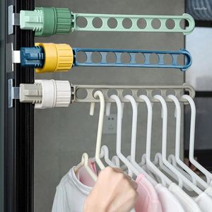 Hangers Travel Portable Window Frame Clothes Hanger Buckle Type El Indoor Drying Rack Home Eight Hole Hanging For