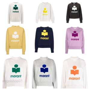 Marants Designer-Sweatshirt, klassischer Buchstaben-Baumwolldruck, hoher Kragen, Damen-Pullover, lockerer Pullover, trendiger Pullover