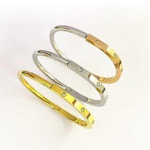 Original brand Low price jewelry engraved 18K gold titanium steel womens TFF 6 diamond new bracelet With logo