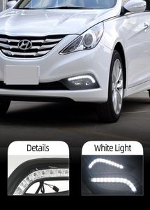 1 par 12v bil LED DRL för Hyundai i45 Sonata 2011 2012 2013 2014 Daytime Running Lights Driving Sonata 8 Fog Lamp8461504