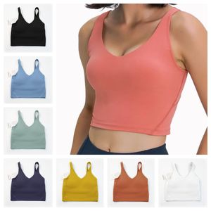 محاذاة Tank Top U Bra Yoga Wome Women Summer Summer T Shirt Tops Tops Tops Solidess Fashion Stest Colors