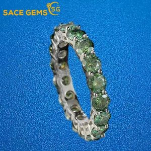 SACE GEMS GRA Certified 4mm Ring VVS1 Lab Diamond Solitaire for Women Engagement Promise Wedding Band Jewelry 240402