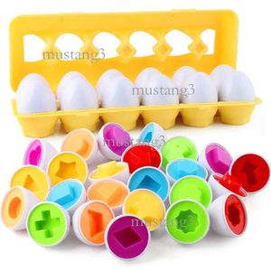 12 pçs bebê montessori aprendizagem educação matemática brinquedo inteligente ovos quebra-cabeça combinando brinquedos plástico parafuso porca blocos de construção para crianças