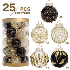 Party Dekoration Weihnachten Ornament Ball 2024 Jahr Dekor Ornamente 8cm Baum Großhandel Kugeln