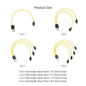 5V/2A USB 2.0からマイクロUSBスプリッターケーブル1/2/3/4マイクロUSBケーブルAndroid電話パワーバンクの高速充電コードAAAAバッテリー