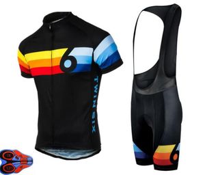 Racing Set Pro Team Twin Six Race Cycling Jersey 6 Ropa Ciclismo Quickdrry Sports Clothing Bicycle Bib Shorts 9D Gel Pad8232846