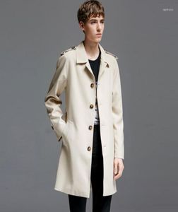 Men039s Trench Coats Spring 2022 Designer Single Breasted Mens Long Płaszcz Męs