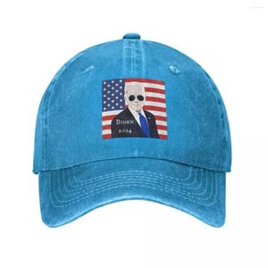 Ball Caps Vintage Vote Joe Biden 2024 US Presidential Election Baseball Cap Men Women Distressed Washed Headwear Outdoor Summer Hat