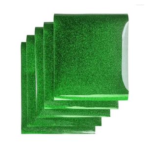 Adesivi per finestre Glitter 5 fogli Trasferimento di calore 10 12 pollici Ferro da stiro per vestiti HTV Magliette Borse per cappelli di personalità fai da te a casa Decor