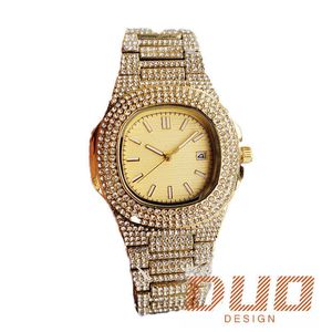 Pass Diamond Test Luxury Jewelry Watch Moissanite Watch Full Diamond VVS 2024 Designer Classic Watch Sapphire Mirror High Quality Original med Box