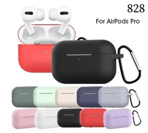 Apple AirPods 케이스 용 200pcs/lot 실리콘 소프트 울트라 얇은 보호기 AirPod Cover Earpod 케이스 방지 에어 포드 프로 케이스 DHL 배송 828D