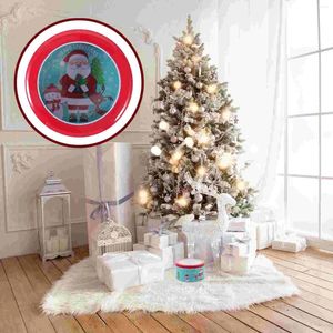 Storage Bottles Biscuit Box Christmas Tin Child Santa Claus Decoration Packaging Case Iron Cookie With Lid