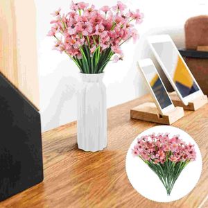 Kwiaty dekoracyjne 8 szt. Hydrangia sztuczne akcesoria do domu kwiatowe wystrój fałszywy stół jadalny