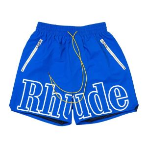 Rhude Shorts Summer Swim Shorts Strasze Niebieskie czarne spodnie plażowe Rozmiar S M L XL Men Street Street Tighness Los Ligth Wadze krótkie MENCRG24040204-6