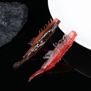 10 % di esca morbida silicone carpa marina worm berretto bordo di gamberetti branzing pike pesca ad esca da gambite richiamo carpa bass swim esca