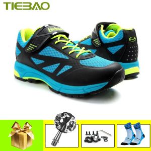 Stivali Tiebao Sapatilha Ciclismo MTB Men Women Mountain Bike Shoes Shoutblocking Shoes MTB Superstar traspirante in sneaker in bicicletta in bicicletta