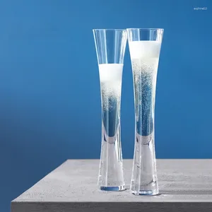 ワイングラス2 PCSブリティッシュモヤシャンパンフルートウェディングパーティースパークリングガラスクリスタルゴブレットシェリーカップレストランガラス製品