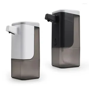 Liquid Soap Dispenser Hand Touchless Wall Mount LED Automatic Self Adhesive 600ml Large Capacity Dish For Home