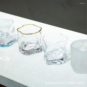 Wine Glasses Japanese-style Twisted Special-shaped Glass Creative Crystal Whiskey Foreign Household Transparent Irregular Beer Mug