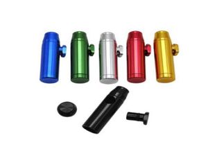 Neueste Tabak Metall Rauch Sniffer Snorter Flat Bullet Rocket Sniffer Snorter Snuff Bullet Sniffer Dispenser Somking Zubehör2823413