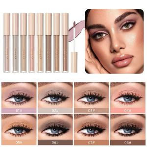 Ombra QIBEST 8 colori Set di ombretti liquidi opachi Set di ombretti liquidi impermeabili a lunga durata Set di pigmenti per occhi nudi Trucco coreano per le donne