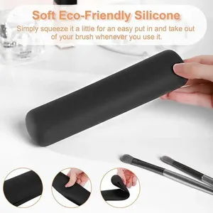 Scatole da stoccaggio Trendy Makeup Brush Cash Silicon Portable Borse Travel Waterproof Cosmetic Case Baskes Organizer per il bagno