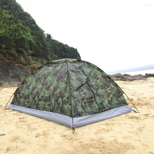 Tendas e abrigos Barraca de acampamento camuflagem 2 pessoas Equipamento portátil ao ar livre de camada única