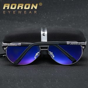 NEW 2024 AORON Mens Polarized Sunglasses Classic Pilot Sun Glasses Anti-Reflective Coating Lens Alloy Frame Driving Sunglasses Men