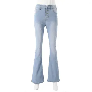 Damen Jeans Damen Denim Herren Hohe Taille Ausgestellter Saum Mit Farbverlauf Passenden Schlaghosen Hosen