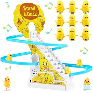 Baby Electric Duck Track Slide Toys Boys Girls Girls Calrrecing Scale per giocattoli Luci a LED Musical Slide Toys for Children Regalo per bambini